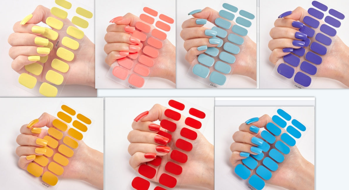 Pure Color 16 Nail Stickers