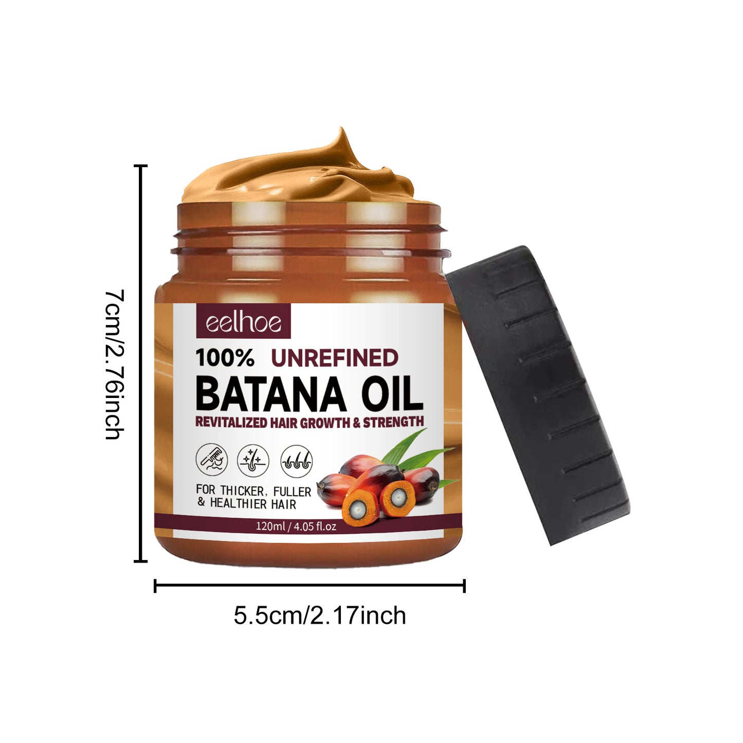 Natural Batana Oil,  Batana Oil From Honduras Unrefined For Men & Women 4.05 Fluid Ounces